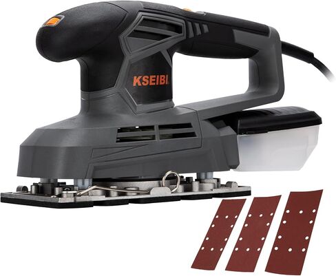 ماكينة صنفرة النخيل مقاس 1/3 بوصة من KSEIBI لأعمال النجارة 2.2 أمبير ماكينة سنفرة ورقية نهائية سلكية مدارية عجلة قرص متغيرة السرعة (KSS 24-230 فولت) ماكينة صنفرة يدوية كهربائية in Kuwait