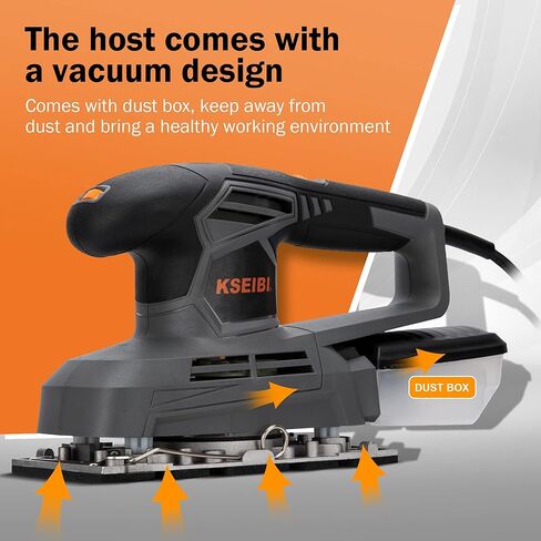 ماكينة صنفرة النخيل مقاس 1/3 بوصة من KSEIBI لأعمال النجارة 2.2 أمبير ماكينة سنفرة ورقية نهائية سلكية مدارية عجلة قرص متغيرة السرعة (KSS 24-230 فولت) ماكينة صنفرة يدوية كهربائية in Kuwait