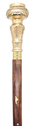 Handmade Walking Stick Brass Handle, Premium Wooden Walkings Stick Shiny Finish Durable and Decorative Cane, Walking Cane, Costume Cane in Saudi Arabia