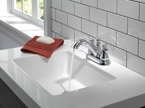 Delta Faucet Haywood Centerset Bathroom Faucet Chrome, Bathroom Sink Faucet, Drain Assembly, Chrome 25999LF in Saudi Arabia