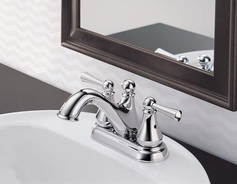 Delta Faucet Haywood Centerset Bathroom Faucet Chrome, Bathroom Sink Faucet, Drain Assembly, Chrome 25999LF in Saudi Arabia
