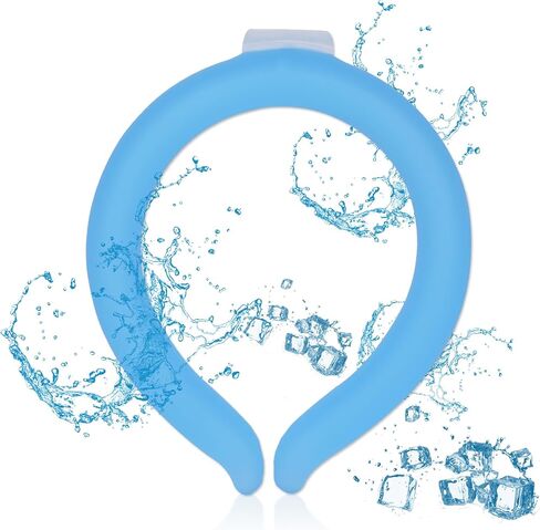 Neck Cooling Tube Wearable Cooling Neck Wrap, Crystallization Begins below 64 ° F(18 ° C), Quick Cooling without Frostbite, Reusable Neck Cooler Suitable for Outdoor Sports, Outdoor Workers in Saudi Arabia