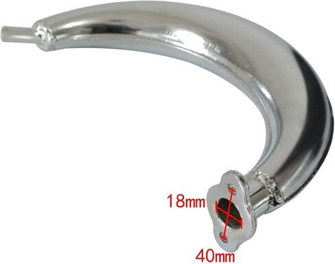 40mm Half Moon Silencer Muffler Exhaust For 49cc 60cc 66cc 80cc 2-Stroke Engine Motor Motorized Bicycle Bike in Kuwait