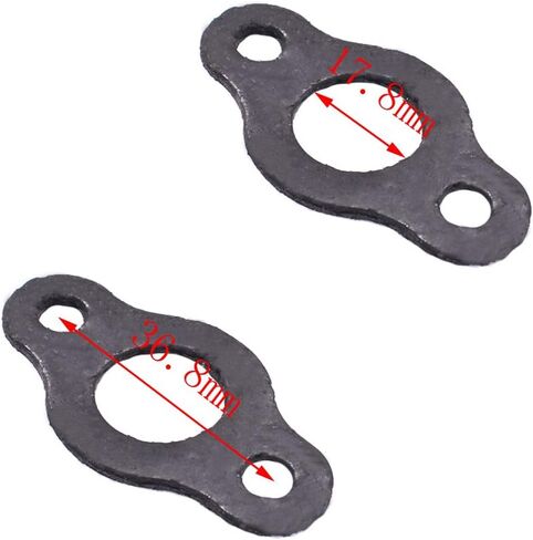 40mm Half Moon Silencer Muffler Exhaust For 49cc 60cc 66cc 80cc 2-Stroke Engine Motor Motorized Bicycle Bike in Kuwait