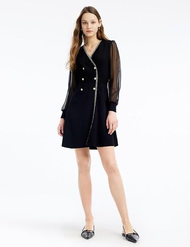 Black Dress for Women Formal Silk or Lace Long Sleeves V Neck Velvet Dresses in Saudi Arabia