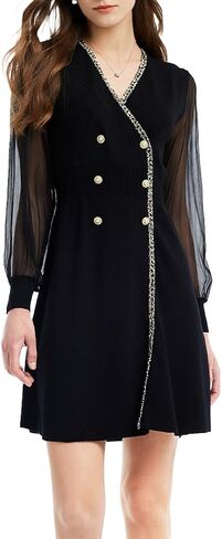 Black Dress for Women Formal Silk or Lace Long Sleeves V Neck Velvet Dresses in Saudi Arabia
