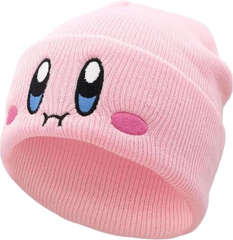 Kid-by Beanie Cute Anime Hat Kawaii Accessories Beanie Slouchy Embroided Face Knit Hats for Adult in Saudi Arabia