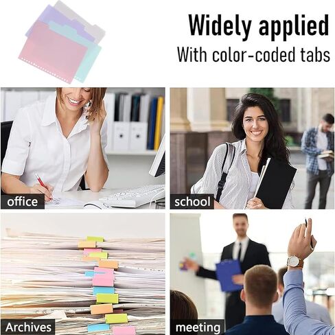 Binder Dividers with 4 Tabs 1 Set 20 Rings A5 Multicolor Tabs Dividers Index Table of Contents Dividers in Saudi Arabia