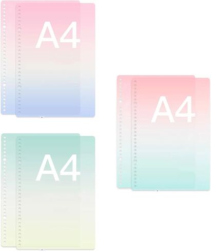 Binder Dividers with 4 Tabs 1 Set 20 Rings A5 Multicolor Tabs Dividers Index Table of Contents Dividers in Saudi Arabia