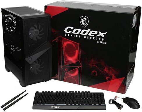 MSI COSEDX R Gaming Desktop Computer, Intel Core i5-12400 Processor, RTX 4060, RGB Fan Cooling, WiFi 6, DisplayPort, HDMI, Gaming Keyboard and Mouse, Windows 11 (32GB DDR5 RAM | 1TB PCIe SSD) in Saudi Arabia