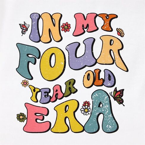 MODNTOGA Toddler Birthday Girl Shirt in My 1-7 Year Old Era Graphic T-Shirt Kid Girls B-Day Party Tee Short Sleeve Summer Top in Saudi Arabia