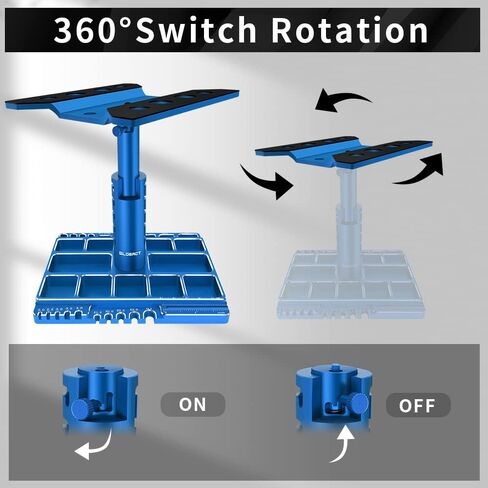 GLOBACT Multifunctional RC Car Stand RC Work Stand RC Repair Stand 360° Switch Rotation 5 Levels Height Lift or Lower with Screw Base for 1/8 1/10 1/12 1/16 1/18 RC Car Truck Crawler (Black) in Saudi Arabia
