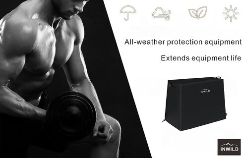 Dumbbell Rack Cover, Home Gym Weight Rack Cover, Heavy Duty 600D Oxford Fabric Waterproof and Tear Resistant, Suitable for Indoor and Outdoor Use (Cover Only, Black) in Saudi Arabia