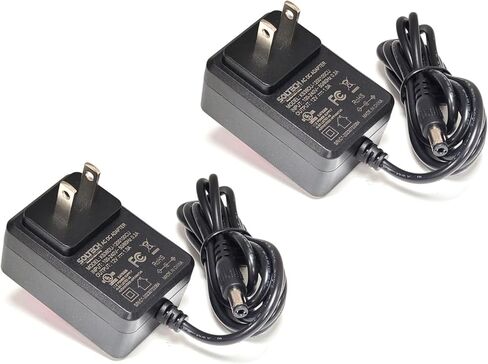 [2-Pack, UL Listed] SOLTECH 12V 1A 12W Power Supply Adapter, AC 100-240V to DC 12Volt 1000mA Universal Adapter Cord for Samsung Wisenet Night Owl Lorex Q-See Swann CCTV Security Camera LED Lights in Kuwait
