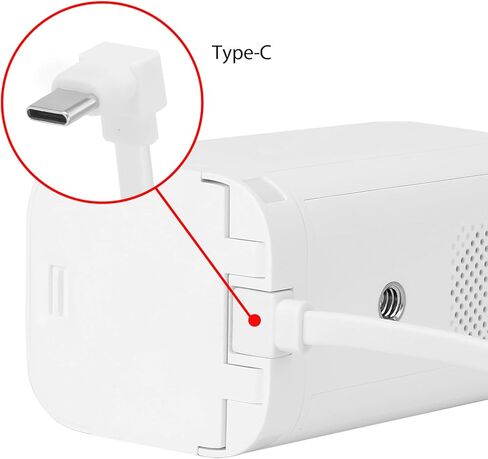 محول طاقة Uogw 5V 2A وكابل طاقة متوافق مع كاميرا بطارية WYZE Pro، مع سلك شحن طاقة طويل من النوع C بطول 90 درجة 20 قدمًا لكاميرا بطارية WYZE Pro، كابل تمديد USB مسطح على شكل حرف L (أبيض) in Kuwait