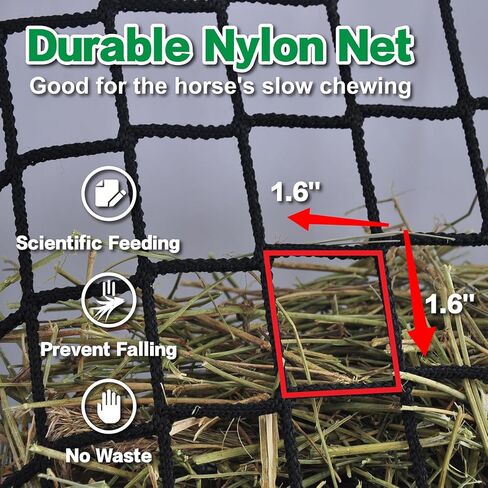 إطار تغذية القش بسعة 40 جالون، وحدة تغذية بطيئة للقش مع شبكة من النايلون، إطار حديدي بالكامل وجزء علوي مفتوح واسع، رف قش مثبت على الحائط للخيول/الماعز، أسود in Kuwait