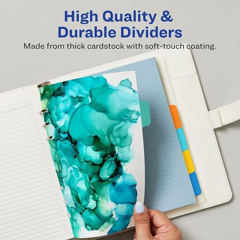Avery Planner Dividers for A5 Planners, 6-Tab Set, Ombré Lines Watercolor Design, 1 Set (25433) in Saudi Arabia