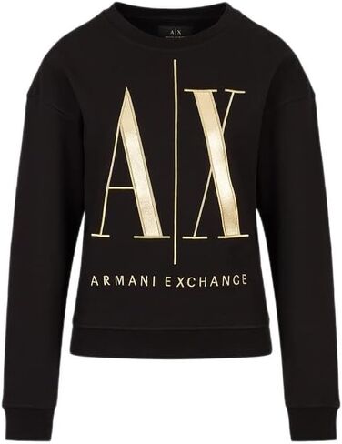 سترة نسائية من A｜X ARMANI EXCHANGE بلوفر A|x Icon بياقة دائرية in Saudi Arabia