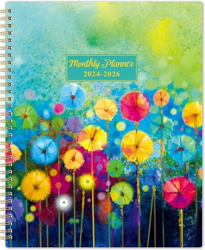 مخطط لمدة عامين 2024-2026 - مخطط التقويم الشهري 2024-2026، من JUL. 2024 إلى يونيو. 2026، 9 × 11 بوصة، 24 علامة تبويب شهرية وجيب خلفي in Kuwait