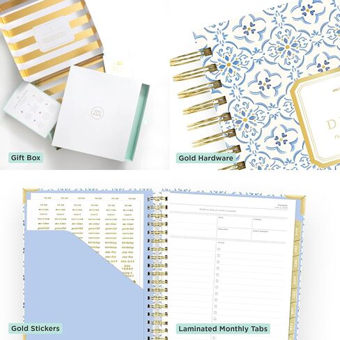 Day Designer 2024-2025 Daily Planner, July 2024 - June 2025, 7.4x9.5 Page Size, Daily Black Stripe Glossy Laminated Cover (Black Stripe) in Saudi Arabia