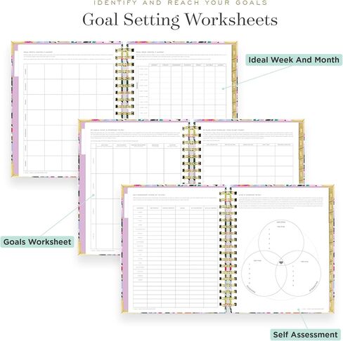 Day Designer 2024-2025 Daily Planner, July 2024 - June 2025, 7.4x9.5 Page Size, Daily Black Stripe Glossy Laminated Cover (Black Stripe) in Saudi Arabia