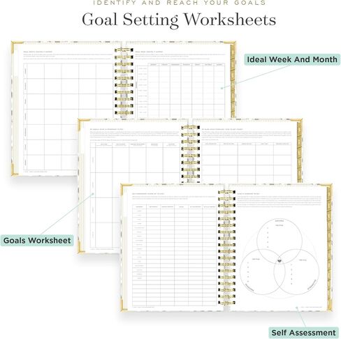 Day Designer 2024-2025 Daily Planner, July 2024 - June 2025, 7.4x9.5 Page Size, Daily Black Stripe Glossy Laminated Cover (Black Stripe) in Saudi Arabia