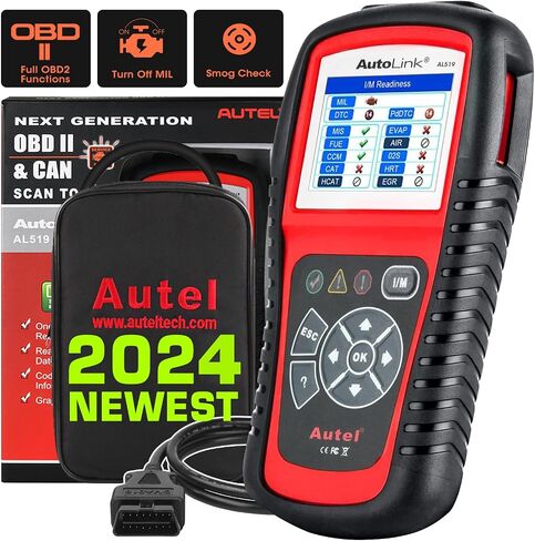Autel AutoLink AL519 Car OBD2 Scanner, Classic Enhanced Mode 6 Engine Fault Code Reader OBDII CAN Diagnostic Scan Tool, One-Click Smog Check, DTC Lookup, Upgraded of AL319, Lifetime Free Update in Saudi Arabia