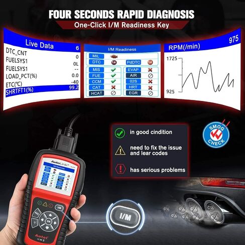 Autel AutoLink AL519 Car OBD2 Scanner, Classic Enhanced Mode 6 Engine Fault Code Reader OBDII CAN Diagnostic Scan Tool, One-Click Smog Check, DTC Lookup, Upgraded of AL319, Lifetime Free Update in Saudi Arabia