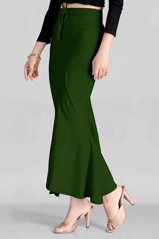 Chandrakala Saree Shapewear for Women Seamless Stretchable Mermaid Sari Shaper Petticoat Girls,Large, Bottle Green (S117BOT4) in Kuwait
