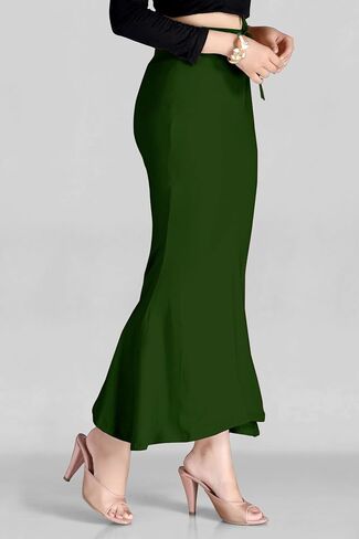 Chandrakala Saree Shapewear for Women Seamless Stretchable Mermaid Sari Shaper Petticoat Girls,Large, Bottle Green (S117BOT4) in Kuwait