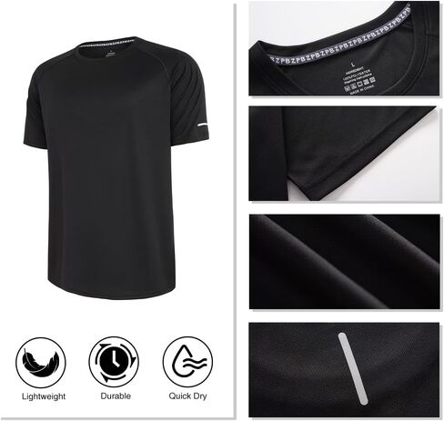 ZPB Men's 3 Pack Workout Shirts Dry Fit Moisture Wicking Short Sleeve Mesh Athletic T-Shirts in Saudi Arabia