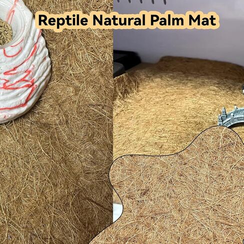 2pcs Reptile Carpet 35.4" x 15.7"Natural Coconut Fibre Cage Iiner Easy to Clean and Curl Lizard Mattress Turtle Bedding for Lizard Snake Turtle Chameleon Gecko in Saudi Arabia
