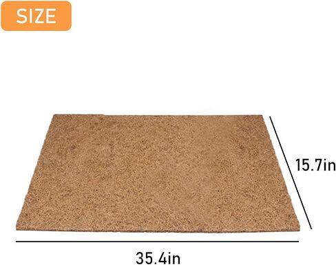 2pcs Reptile Carpet 35.4" x 15.7"Natural Coconut Fibre Cage Iiner Easy to Clean and Curl Lizard Mattress Turtle Bedding for Lizard Snake Turtle Chameleon Gecko in Saudi Arabia