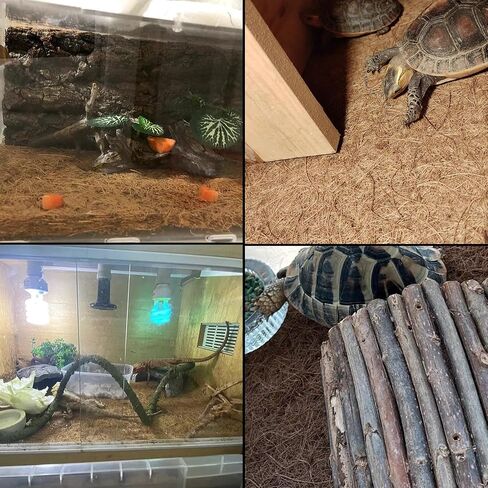 2pcs Reptile Carpet 35.4" x 15.7"Natural Coconut Fibre Cage Iiner Easy to Clean and Curl Lizard Mattress Turtle Bedding for Lizard Snake Turtle Chameleon Gecko in Saudi Arabia