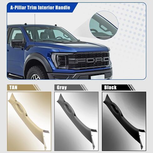 مقبض داخلي عمود مناسب لسيارة Ford F-150 2004-2008، مناسب لسيارة Lincoln Mark LT 2006-2008، 4L3Z1503598AAB (جانب الراكب الأيمن) رمادي in Saudi Arabia