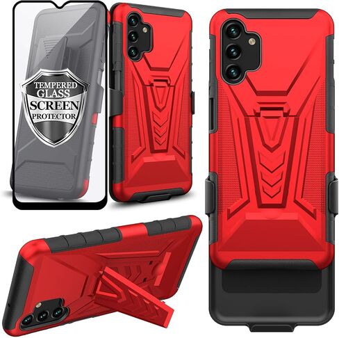 Ailiber for Samsung A15 5G Case, Galaxy A15 Case with Screen Protector, Swivel Belt Clip Holster with Kickstand, Heavy Duty, Full Body Shockproof Protective Cell Phone Cover for Galaxy A15 5G-Green in Saudi Arabia