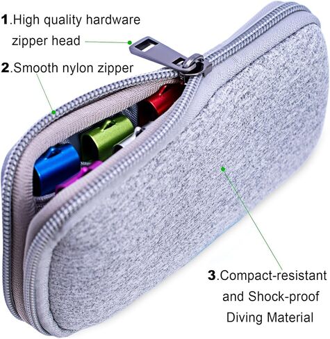 Flash Drive Case USB Holder Organizer Individual 10 Slots with Sticks, Portable Electronic Accessories Storage Bag for USB Flash Drives Jump Drive Memory Stick, Small Solft Cloth Bag (Case Only) Balck in Saudi Arabia