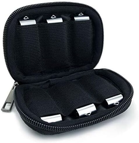 Flash Drive Case USB Holder Organizer Individual 10 Slots with Sticks, Portable Electronic Accessories Storage Bag for USB Flash Drives Jump Drive Memory Stick, Small Solft Cloth Bag (Case Only) Balck in Saudi Arabia