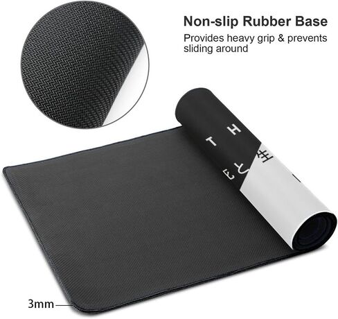 Japanese Wave Mouse Pad Blue and White Mouse Pad Gaming Large XXL Long Mousepad Extended XL Desk Mat Non-Slip Rubber Base Stitched Edges Mice Pad 31.5 X 11.8 Inch in Saudi Arabia
