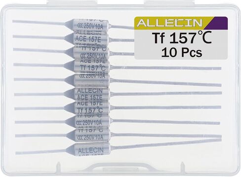 10PCS 184 Degrees Celsius Thermal Fuse 10A 250V AEC184E Temperature Fuses Cutoffs 10Amp 250Volt 184℃ Fusible in Saudi Arabia