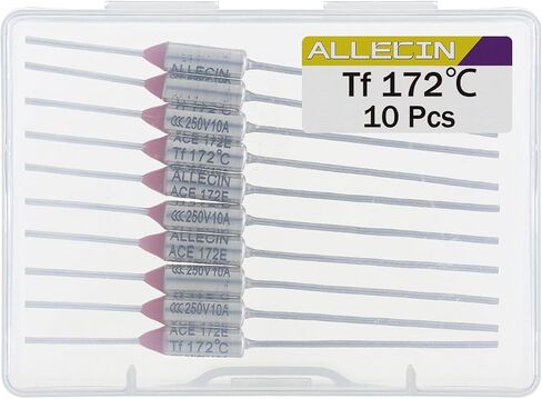 10PCS 184 Degrees Celsius Thermal Fuse 10A 250V AEC184E Temperature Fuses Cutoffs 10Amp 250Volt 184℃ Fusible in Saudi Arabia