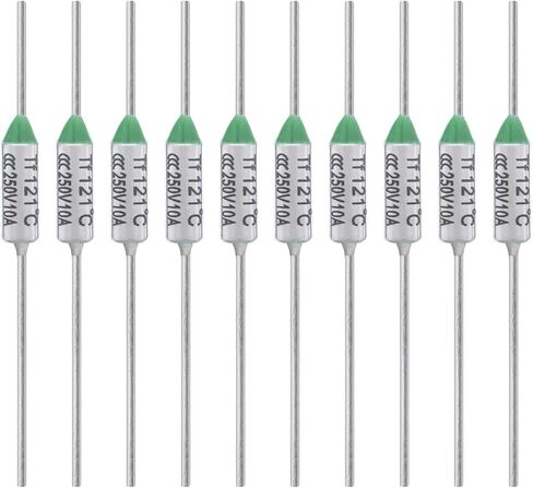 10PCS 184 Degrees Celsius Thermal Fuse 10A 250V AEC184E Temperature Fuses Cutoffs 10Amp 250Volt 184℃ Fusible in Saudi Arabia