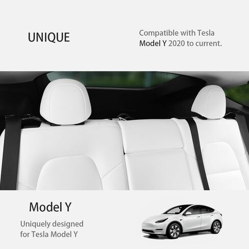 حامل دليل حزام الأمان لحزام المقعد الخلفي Tesla Model Y 2 Pack - نمط ألياف الكربون بلمسة نهائية لامعة يناسب الموديل Y 2021، 2022، 2023 in Kuwait