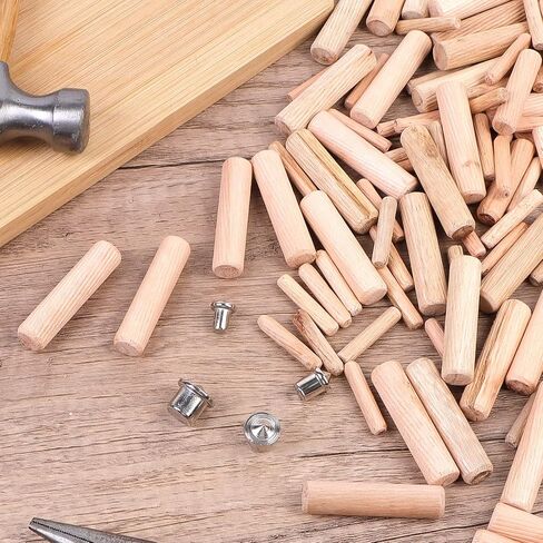 500 قطعة من دبابيس الأوتاد الخشبية، أوتاد خشبية بأحجام متنوعة، دبابيس أوتاد خشبية مخددة مع 4 دبابيس مركزية للأثاث وأعمال النجارة 1/4 بوصة 5/16 بوصة 3/8 بوصة 1/2 بوصة (6 مم، 8 مم، 10 مم، 12 مم) in Kuwait