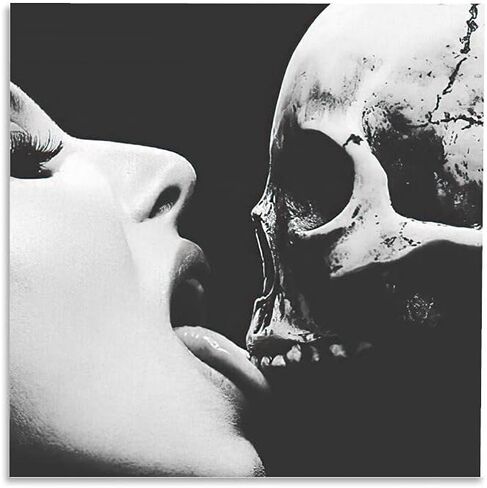 WSZGR lick skull Lick Macabre art, eternal love Wall Art Picture Print Modern Family bedroom Decor Posters 12x12inch(30x30cm) in Saudi Arabia