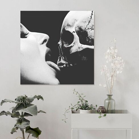 WSZGR lick skull Lick Macabre art, eternal love Wall Art Picture Print Modern Family bedroom Decor Posters 12x12inch(30x30cm) in Saudi Arabia