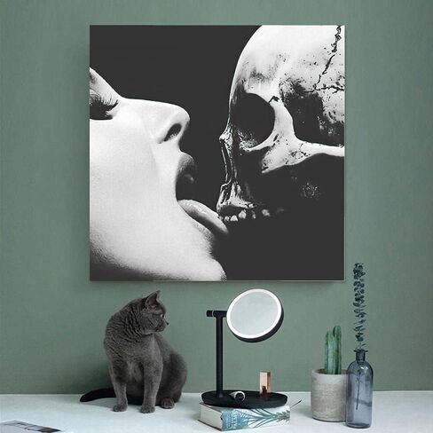 WSZGR lick skull Lick Macabre art, eternal love Wall Art Picture Print Modern Family bedroom Decor Posters 12x12inch(30x30cm) in Saudi Arabia