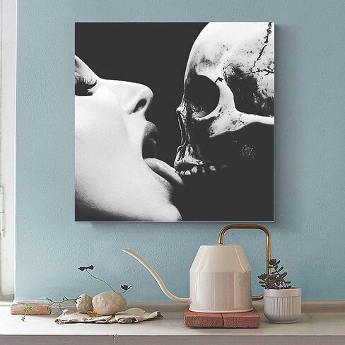 WSZGR lick skull Lick Macabre art, eternal love Wall Art Picture Print Modern Family bedroom Decor Posters 12x12inch(30x30cm) in Saudi Arabia
