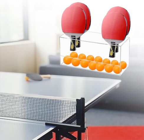 رف تخزين بينج بونج وتنس الطاولة من الأكريليك، عرض مضرب تنس الطاولة، تخزين مجاذيف بينج بونج من الأكريليك على الحائط لـ 4 مجاديف وكرات، رف حائط لكرات التخزين والمجاديف in Kuwait