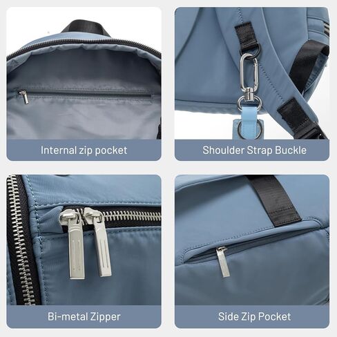 حقيبة ظهر Mum's Memory City Adventurer للنساء والرجال خفيفة الوزن للكلية ومضادة للماء للسفر وحقيبة ظهر كاجوال مقاس 16.5 بوصة للكمبيوتر المحمول (أسود) in Kuwait